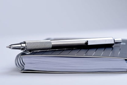 Zebra Pen F-701 Retractable Ballpoint Pen, Stainless Steel Barrel, Fine Point, 0.8mm, Black Ink, 1-Pack