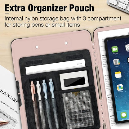 Sooez Toughest Clipboard with Storage, Internal Pen Pouch Included, Letter/ A4 Size, Shockproof Heavy Duty Plastic Clip Boards 8.5x11”, High Capacity Clipboards Box Case for Contractor Trucker Driver