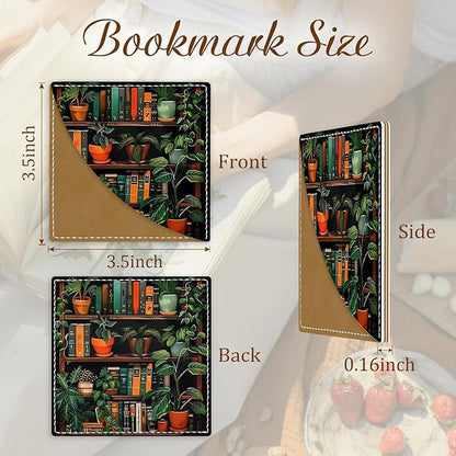 Floral Birds Corner Bookmarks, Cute Leather Book Accessories for Book Lovers, 3 Pcs Reading Book Page Markers for Women Men Student Teacher Girls Boys Kids Retirement Birthday Gifts