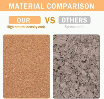 FEBSNOW Cork Board, 3 Pack Strong Self-Adhesive Cork Board Tiles Square 7.9 * 7.9inch Cork Boards for Walls Bulletin Board with 50 Multi-Color Push Pins