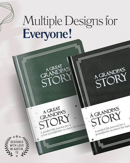 Dad's Life Story Journal (Hardcover): A Meaningful Keepsake for Dad to Share His Journey and Memories, Book Includes 250+ Prompt Questions, Sentimental Gifts for Father's Day, Birthday & Christmas