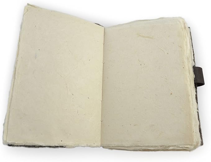 Kathmandu Valley Co. Nepali Traveler Vintage Journal with Handmade Wool Felt and Lokta Paper, 5x8 inch Office Notebook Planner, Made in the Himalayas of Nepal, Nature's Wool