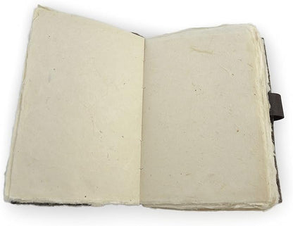 Kathmandu Valley Co. Nepali Traveler Vintage Journal with Handmade Wool Felt and Lokta Paper, 5x8 inch Office Notebook Planner, Made in the Himalayas of Nepal, Nature's Wool