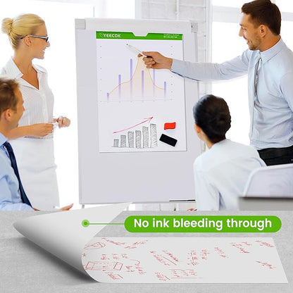 Self-Stick Mini Easel Pad 15 in x 18 in, 30 Sheets/Pad, 4 Pads/Pack, Sticky Flip Chart Paper for Teachers, Super Sticking Power & Bleed-Resistant