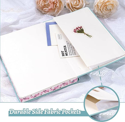 Lined Journal Notebook for Women 320 Pages Thick Floral Diary A5 Aesthetic Hardcover Journaling Notebooks for Writing with Gift Box, 5.7 x 8.3 In, Green