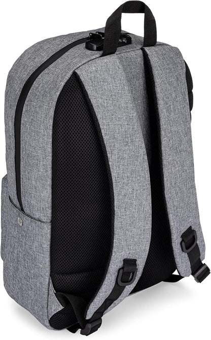 Legend Laptop Backpack with Anti Theft Combination Lock Weather Resistant (Gray)