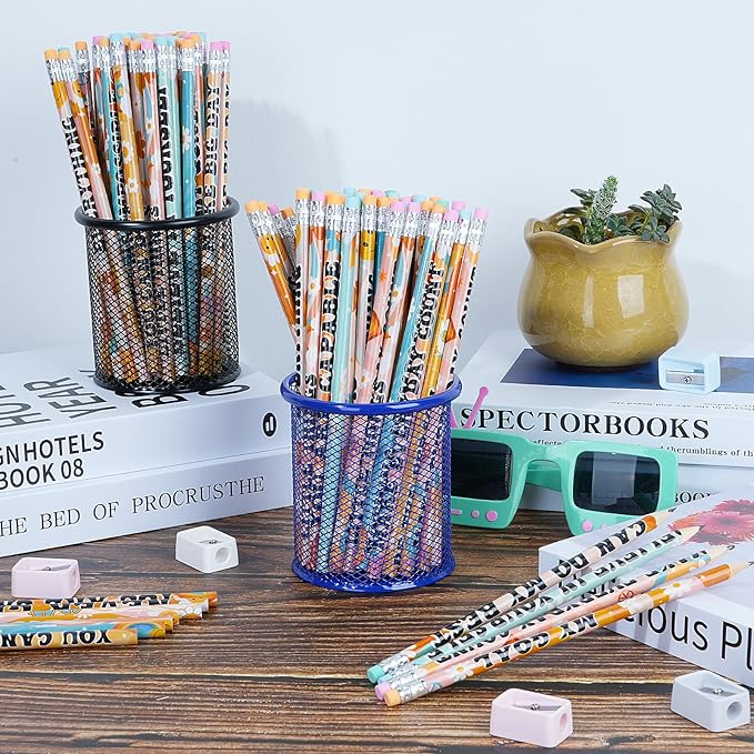 200 Pcs Retro Motivational Pencils Bulk, Inspirational School Pencils for Classroom, Cute Wood Pencils with Encourage Positive Saying, Back to School Supplies for Kids Student Teacher Classroom Reward
