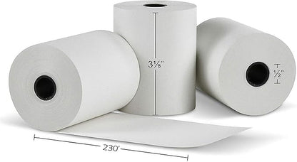 (4 Rolls - 48 GSM) 3 1/8 x 230 Thermal Paper (80mm x 70m) premium tape for Square POS System, Register Thermal Receipt Paper Rolls for TM-T88III, TM-T88IV, TM-T88V, TSP100, CT-S300, CT-S2000