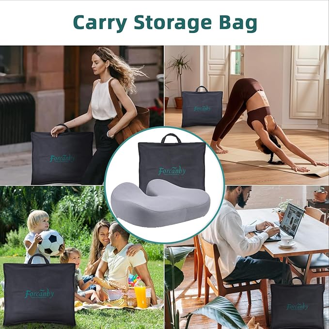 Seat Cushions for Office Chairs - Pressure Relief Seat Cushion - Car Seat Cushions for Pressure Relief, Tailbone Pain, Sciatica & Back Pain Relief for Office Chairs (Light Grey-U Shape)