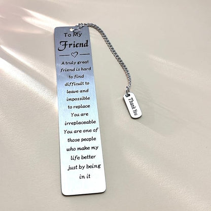 Bookmark Christamas Gifts for Best Friend, Friendship Gift for Women, Stocking Stuffers for BFF Sentimental Gifts Birthday Graduation Gifts for Women Female Friend Gift Ideas