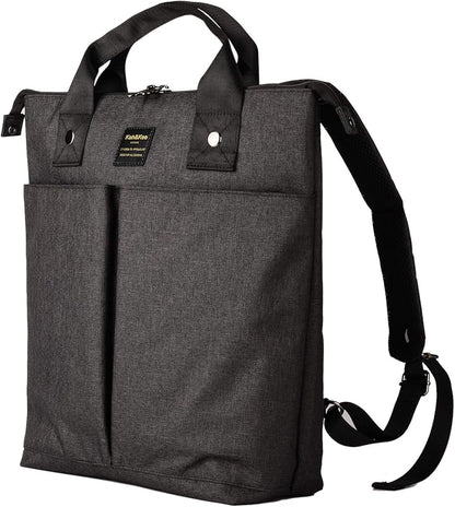 Kah&Kee Convertible Laptop Backpack and Tote Bag Handbag Computer Compartment Travel for Women Man (Black)