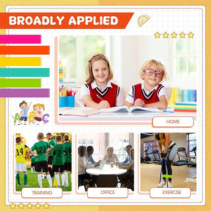 Berlune 24 Pcs Classroom Chair Bands Fidget Chairs and Desks Bands ADHD Autism Tools Bounce Flexible Seating for Classroom(Neon Colors, 1.1 mm)