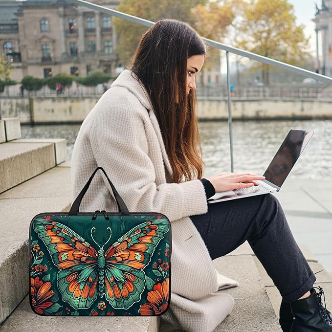 Universal Tablet Laptop Sleeve Case 10 inch, Art Moth Slim Carrying Case Durable Handbag Travel Laptop Bag for 7 to 10-inch Laptops/Notebook/Kids Tablet/ipad/eBook Readers