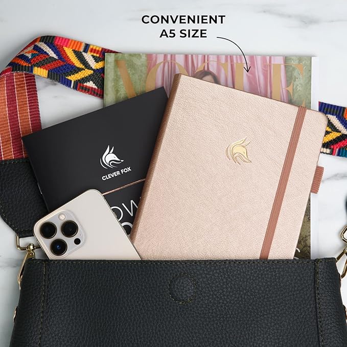 Clever Fox Dated Planner Premium Edition – 2025-2026 Weekly Planner for Planning, Goal Setting & Time Management – Planner Notebook with Habit Tracker & to-do List – A5 Size (Rose Gold)