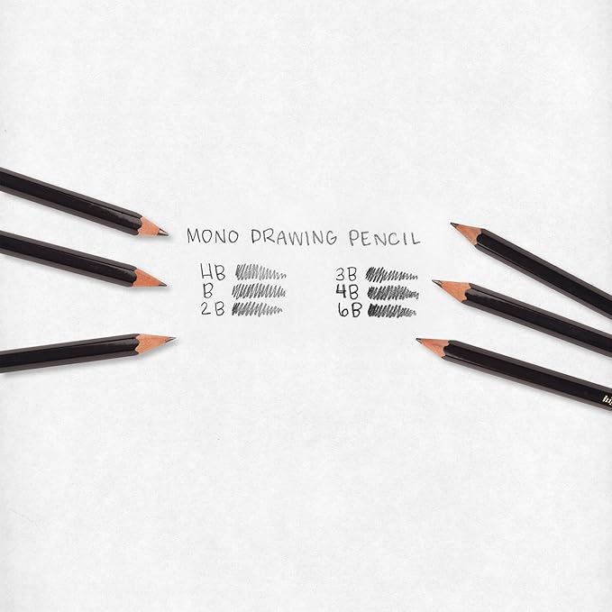Tombow 51503 MONO Drawing Pencil, 6B, Graphite 12-Pack