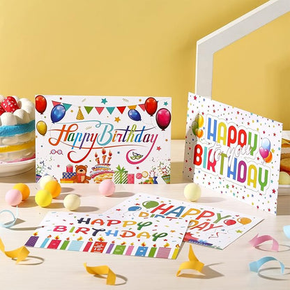 Junkin 80 Pack Happy Birthday Cards Assortment Birthday Postcards Bulk Greeting Blank Cards for Women Men Adults, 4 x 6 Inch (Birthday)