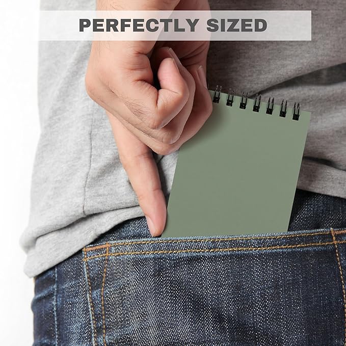 ZICOTO Aesthetic Pocket Notebooks Set Of 8 - Small 3x5 Spiral Notepads With Lined Pages - The Perfect Little Mini Note Pads to Stay Organized and Boost Productivity at Work or School