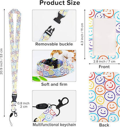 Cute ID Badge Holder with Lanyard Retractable Badge Reel Clip Funny Lanyards for ID Badges Name Tags Keychain for Office Teacher Doctor Student Women Men Nurse Accessories for Work