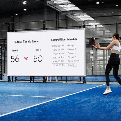 Large Whiteboard for Wall 72"X48", White Board Dry Erase 6' x 4' Magnetic Whiteboard Foldable Wall-Mounted Aluminum Frame Marker Board with a Long Pen Tray for School, Classroom, Office & Home