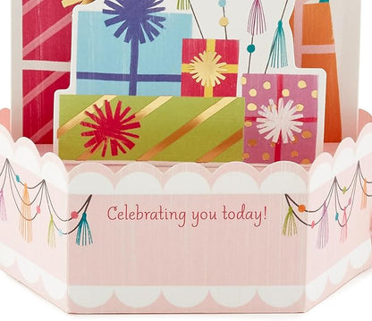 Hallmark Paper Wonder Musical Pop Up Birthday Card (Mylar Balloon Explosion, Plays Happy Birthday)
