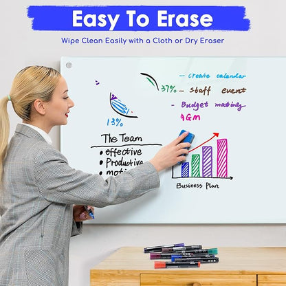 maxtek Dry Erase Markers Chisel Tip, Assorted Colors, Glass Whiteboard Markers for Dry Erase Board, Acrylic Planning Board, Mirrors, Windows, Classroom Must Haves, 8 Count