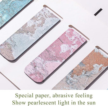 Chinco 10 Pieces Magnetic Bookmarks Magnet Page Markers Assorted Book Markers Set for Students Reading Gifts for Christmas(Map)