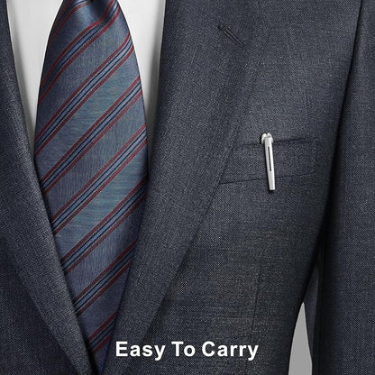 Cambond Ballpoint Pens White Pens - Fancy Pens Black Ink Pens for Journaling Men Gift Business Police Flight Attendant 1.0 mm Medium Point, 3 Pens with 3 Extra Refills (White)