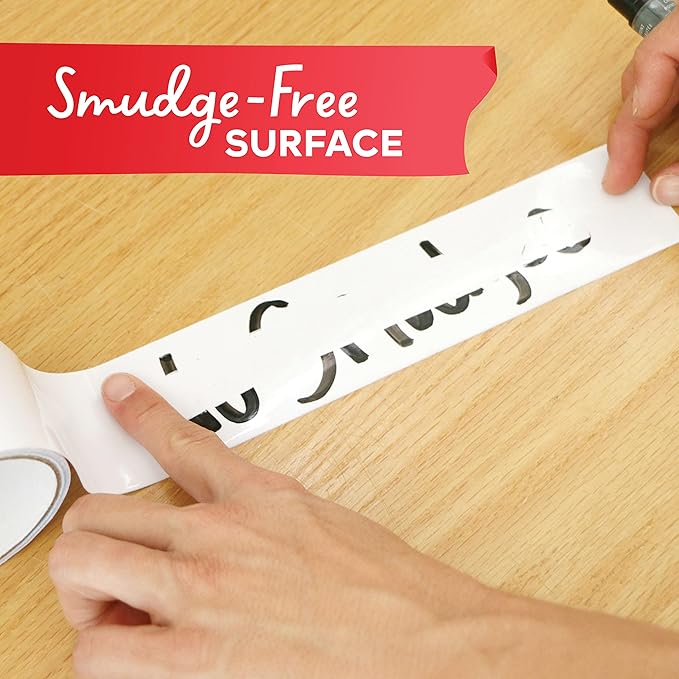 XFasten Dry Erase Tape White 2-Inch x 15-Feet Zero Smudging Ghosting-Free Whiteboard Tape, Reusable Dry Erase Labels for Storage Bins, Sentence Strips for Teachers