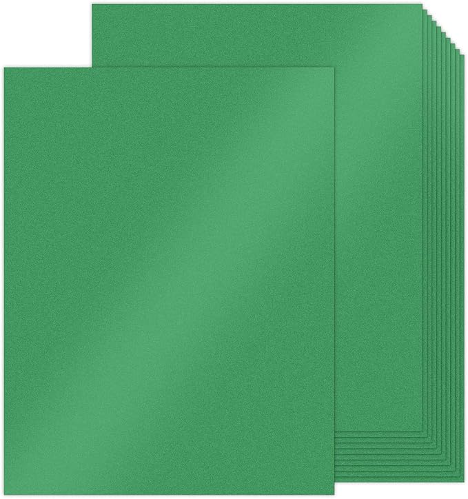 Green Shimmer Cardstock 8.5 x 11 Green Paper, Goefun 24 Sheets 80lb Card Stock Printer Paper for Christmas, Invitations, Certificates, Crafts, Card Making