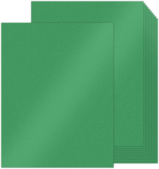 Green Shimmer Cardstock 8.5 x 11 Green Paper, Goefun 24 Sheets 80lb Card Stock Printer Paper for Christmas, Invitations, Certificates, Crafts, Card Making