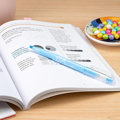 Pilot, FriXion Light Pastel Erasable Highlighters, Chisel Tip, Pack of 5, Pastel Blue, Pink, Yellow, Green & Purple