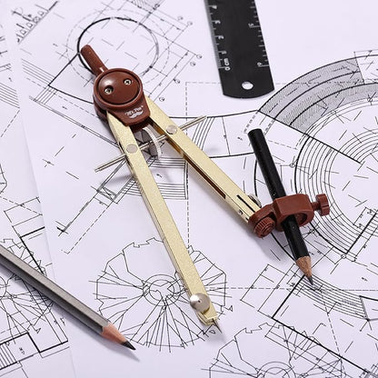 Mr. Pen- Compass for Geometry, Gold, Compass with Pencil, Drawing Compass Drawing Tool, Math Compass, Drafting Tools, Drawing Tools, Geometry Compass, Circle Drawing Tool, Geometry Set