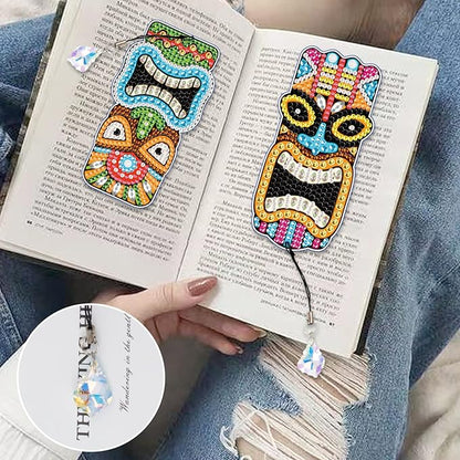pigpigboss Diamond Painting Bookmark 6 PCS PVC Cute Animal Face Bookmark Diamond Painting Dots Art Owl Diamond Painting Bookmark for Adult Kids Book Decor Gift