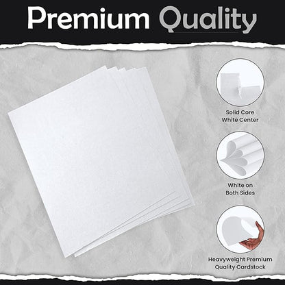 SANZIX 120 Pack 4" x 6" White Cardstock Paper - 80 Lbs/220 GSM Heavyweight Printable 4x6 Cardstock | Blank Postcards for Mailing | Perfect Blank White Cards for Wedding Invitations & Thankyou Cards
