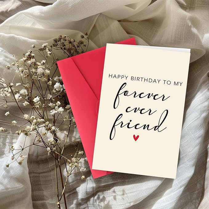 Funny Birthday Cards for Women Female, Best Friend Birthday Gifts for Her, Bday Gifts for BFF Sister Bestie-To My Forever Friend