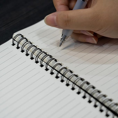 2 Pack College Ruled Notebook, Soft Black Cover Spiral Notebook, Memo Notepad Sketchbook, Students Office Business Diary Spiral Book Journal,100 Pages, 50 Sheets, 7.5x 5.1 Inches