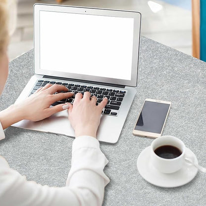 Large Felt Desk Mat,47.2"x 23.6",Non-Slip Desk Pad for Office and Home,120x60cm Full Table Mouse Pad,Keyboard Mats for Desk,Desktop Protection(Light Gray)