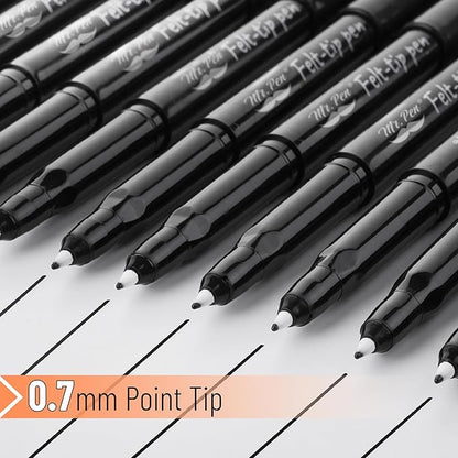 Mr. Pen- Felt Tip Pens, Black Pen, 12 Pack, Fast Dry, No Smear, Planner Markers