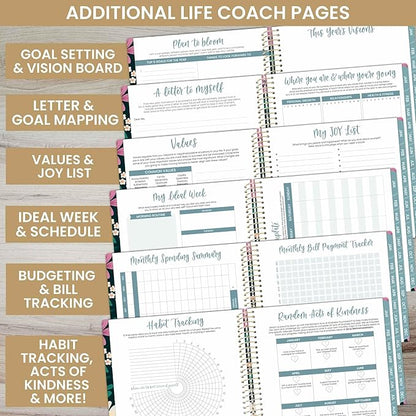 bloom daily planners 2025 (8.5" x 11") Calendar Year Day Planner (January 2025 - December 2025) - Weekly/Monthly Dated Agenda Organizer with Stickers & Tabs - Blooming Wildly