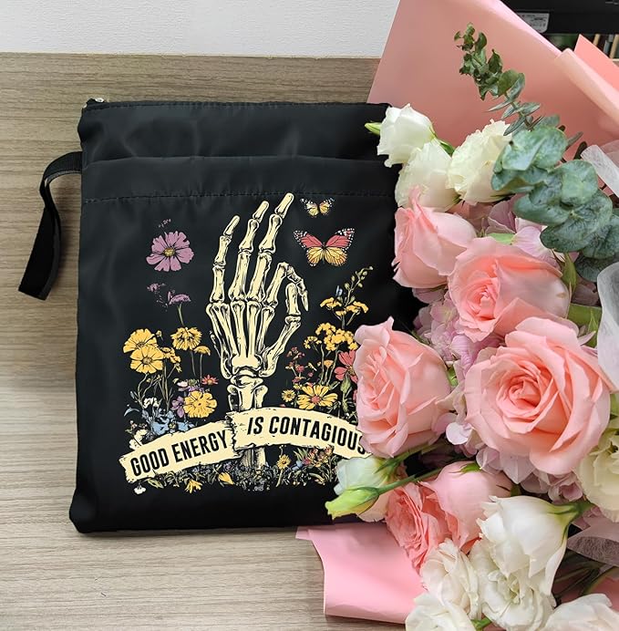 Book Sleeve, Book Sleeve with Zipper, Book Sleeve for Book Lovers, The Reader Tarot Card Book Sleeves, Book Pouch Kindle Protector, Gifts for Women Teacher Librarian Bookworm Bookish (Black-D, Large)