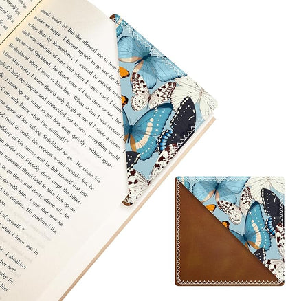 Personalized Leather Bookmarks, Fun & Cute Book Accessories for Reading Lovers, Unbreakable Page Markers for Women Men Girls Boys Student Teacher Kids Retirement Birthday Gifts (Butterfly)