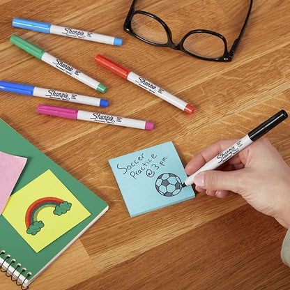 Sharpie Permanent Markers, Ultra Fine Tip Markers Set, Quick Drying And Fade Resistant Artist Marker For Wood, Plastic Paper, Metal, And More, Drawing, Coloring, And Poster Marker Black, 12 Count