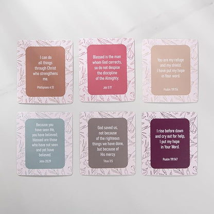 DIVERSEBEE Bible Verse Cards, 60 Unique, Assorted Mini Scripture Encouragement Motivational Inspirational Prayer Cards, Christian Bible Gifts (Delicate)