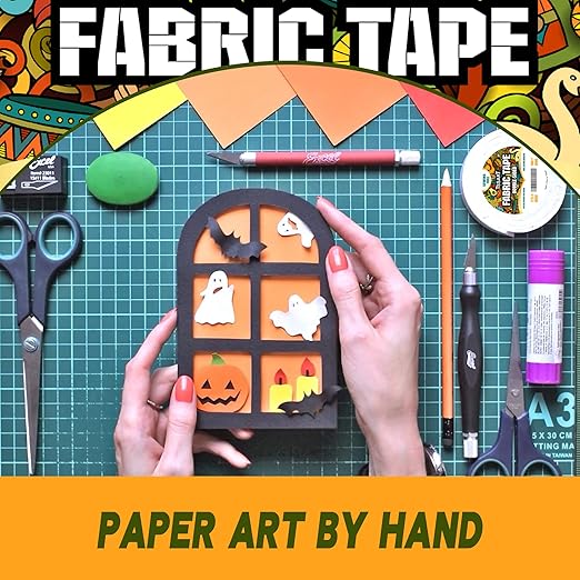 Fabric Tape - Strong Double-Sided Adhesive Cloth Tape, No Sewing or Ironing, Gluing, Alterations and Hemming - 2/5 Inch Wide 180FT Long