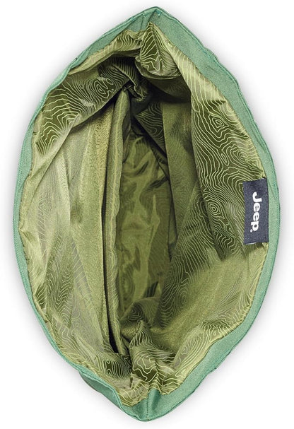 Jeep JS016D Rolltop Travel Backpack, Green, 17" Laptop