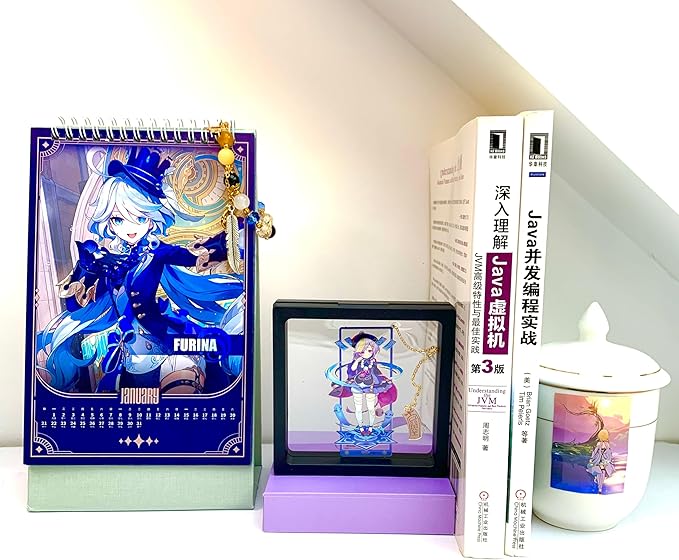 Genshin Impact Qiqi Metal Bookmark - Anime Figure Merch with 3D Display Box - Birthday Gifts for Fans Friends Gamer Book Lovers - Zllada