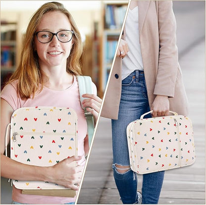 Bible Cover Case for Women,Large Bible Tote Bags for Women Organizer Corduroy Bible Carrying Case for Girls,Bible Study Supplies Accessories Christian Gifts for Women