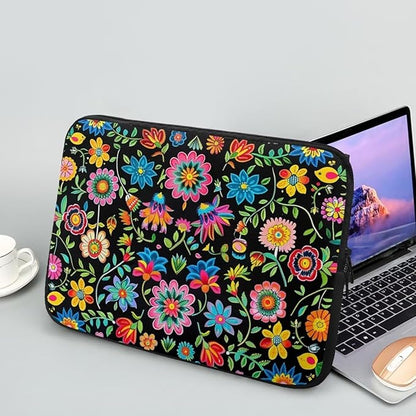 Colorful Flower Lap Top Case for Women Girls 13 inch Laptop Sleeve Portable Computer Sleeve Bag Portable Laptop Protector with Multiple Uses Ideal Gifts for Women Girls Tablet Bag