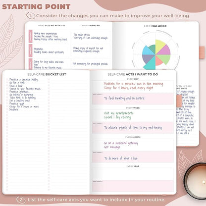 Clever Fox Self-Care Journal – Wellness & Daily Reflection Notebook – Mental Health & Personal Development Journal – Self-Care, Meditation & Mood Journal for Women & Men – Large (Peach Pink)