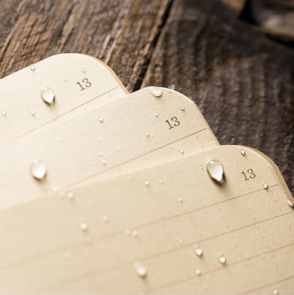 Rite in the Rain Weatherproof Mini-Stapled Notebook, 3 1/4" x 4 5/8", Tan Cover, Universal Pattern, 3 Pack (No. 971TFX-M)